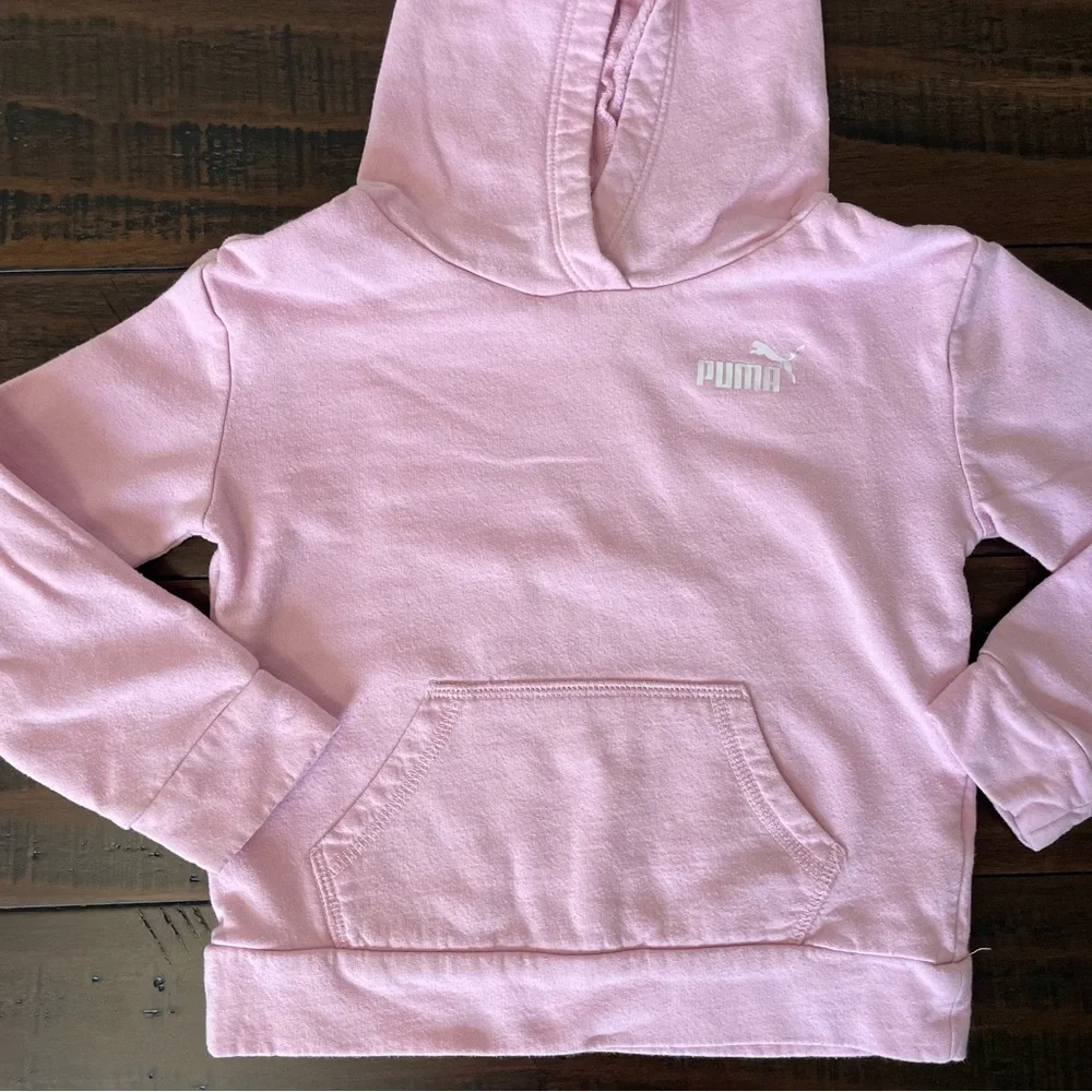 Puma Pink Hoodie Sweatshirt and Joggers Matching Set - Picture 5 of 12